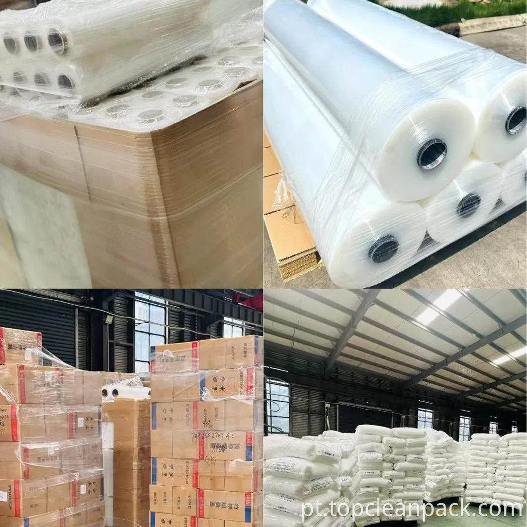 O filme de embrulho pe é resistente a UV, antiestático, à prova de ferrugem, personalizável e reciclável